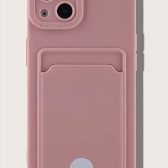 IPhone 13 blush in color phone case with built in card holder - Picture 3 of 4